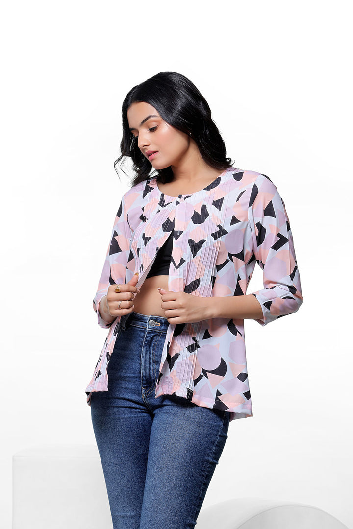 Geometric Printed Shirt by aaRVee Studio. Shop @ www.aarveestudio.com