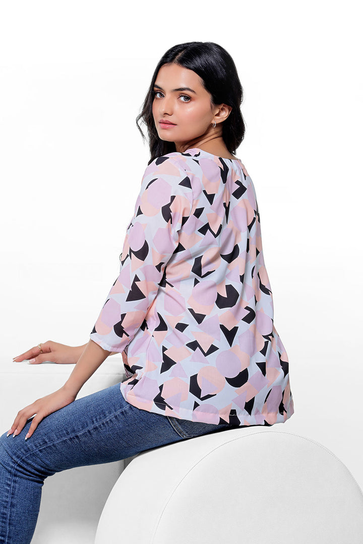 Geometric Printed Shirt by aaRVee Studio. Shop @ www.aarveestudio.com