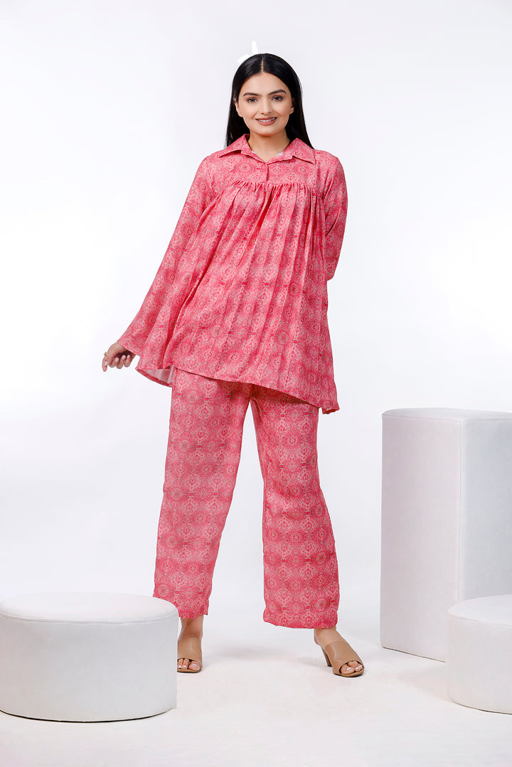 Gajri Printed Muslin Co Ord Set by aaRVee Studio. Shop @ www.aarveestudio.com