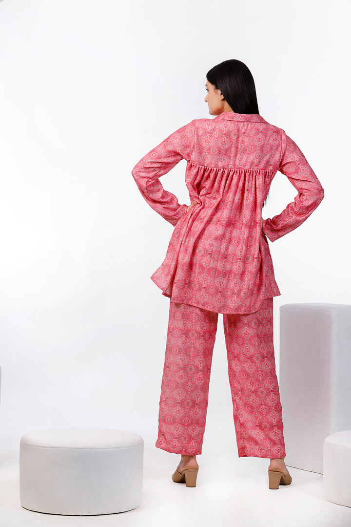 Gajri Printed Muslin Co Ord Set by aaRVee Studio. Shop @ www.aarveestudio.com