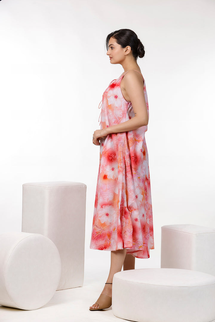 Multi Color Floral Print Maxi Dress by aaRVee Studio. Shop @ www.aarveestudio.com